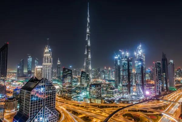 City Skyline during Night Time - Dubai, United Arab Emirates