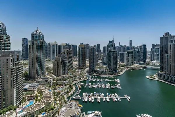 Stunning Aerial View of Dubai Marina Skyline - Dubai, Dubai, United Arab Emirates