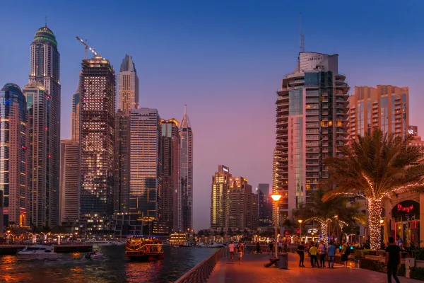City Buildings during Sunset - Dubai